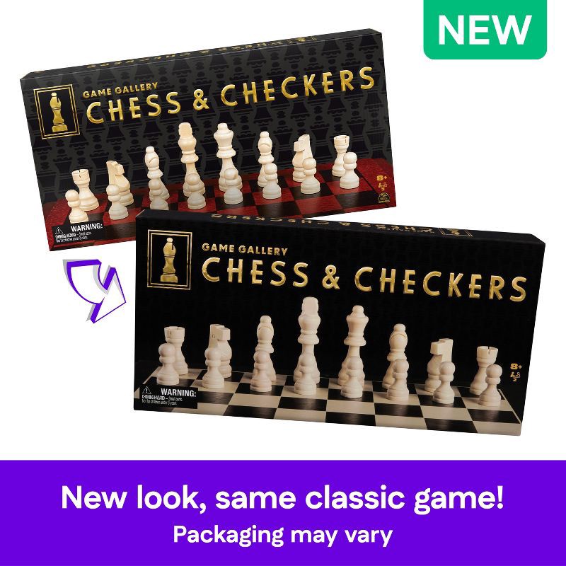 slide 5 of 7, Game Gallery Chess & Checkers Set, Style May Vary, 1 ct