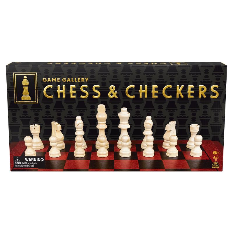 Game Gallery Chess & Checkers Wood Set