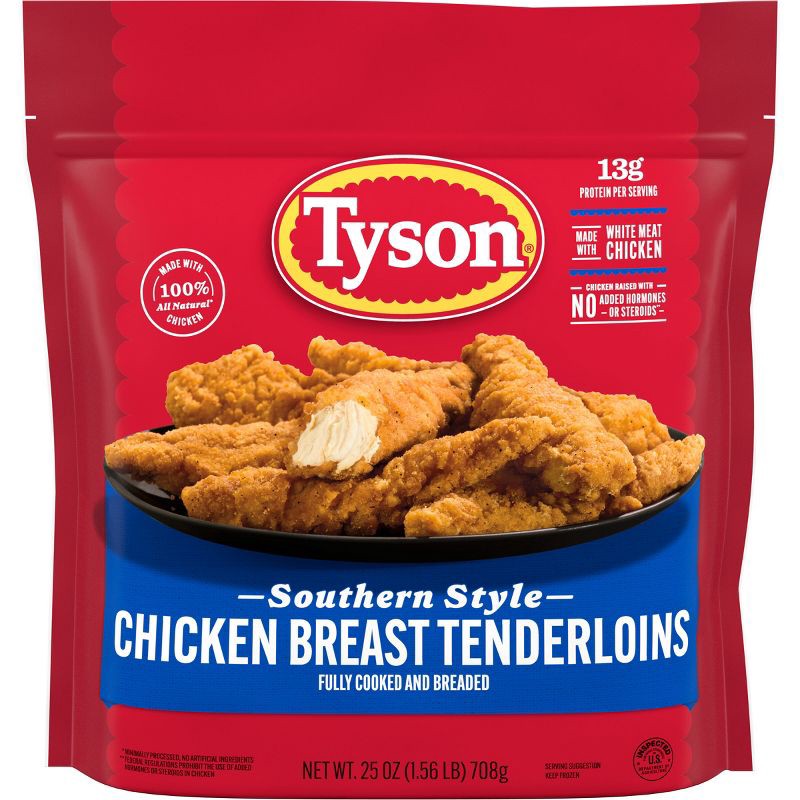 slide 2 of 9, Tyson All Natural Southern Breast Tenderloins - Frozen - 25oz, 25 oz