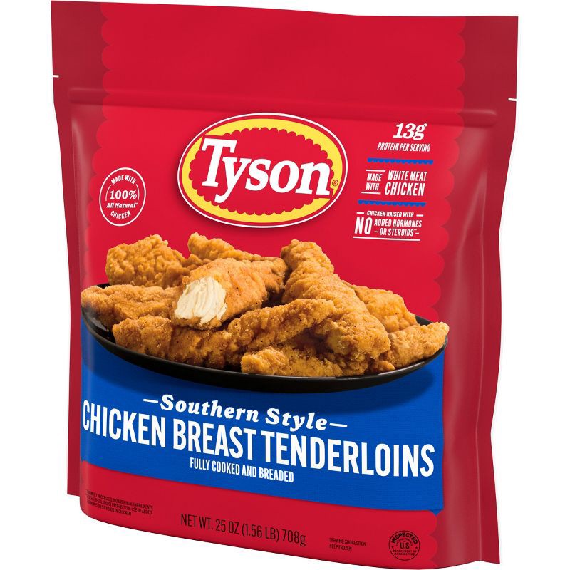 slide 4 of 9, Tyson All Natural Southern Breast Tenderloins - Frozen - 25oz, 25 oz