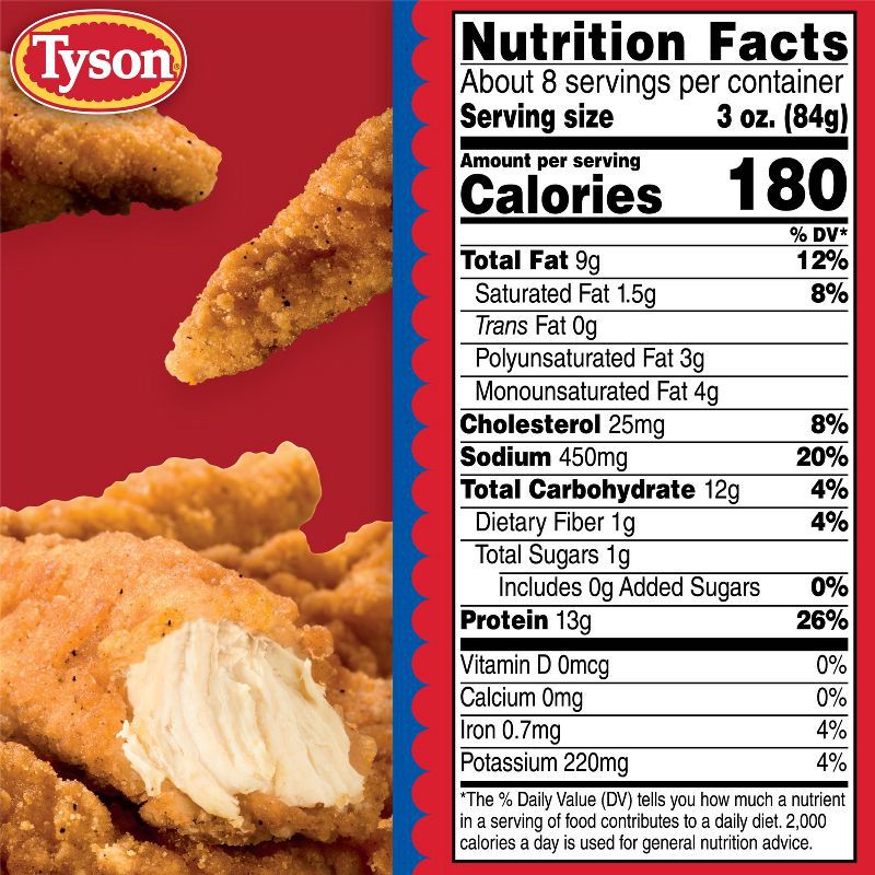 slide 7 of 7, Tyson All Natural Southern Breast Tenderloins - Frozen - 25oz, 25 oz