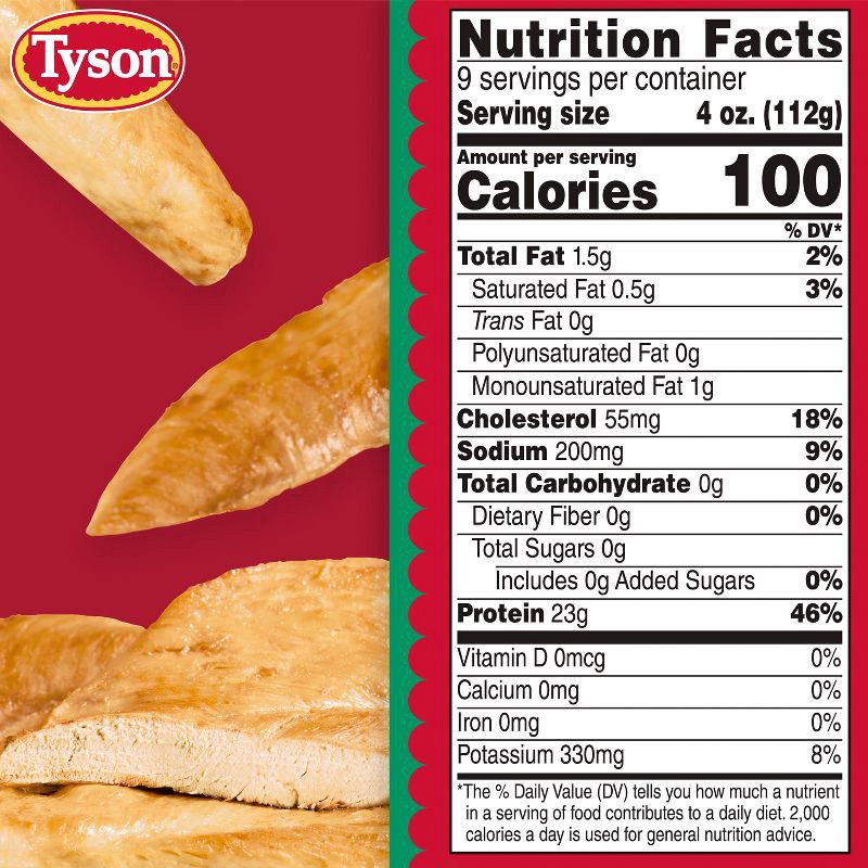 slide 7 of 8, Tyson Thin Sliced Trimmed & Ready Boneless & Skinless Chicken Breast - Frozen - 2.25lbs, 2.25 lb