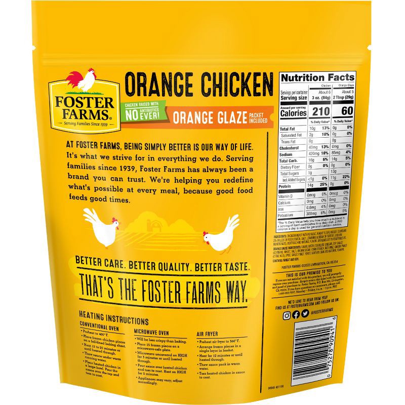 slide 12 of 14, Foster Farms Frozen Orange Breaded Chicken - 24oz, 24 oz