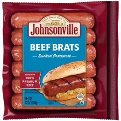 Johnsonville Smoked Beef Bratwurst - 12oz