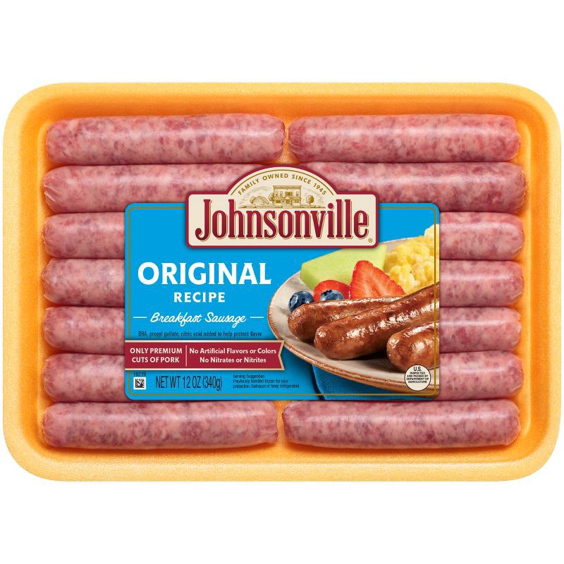 slide 1 of 9, Johnsonville Original Recipe Breakfast Sausage - 12oz, 12 oz