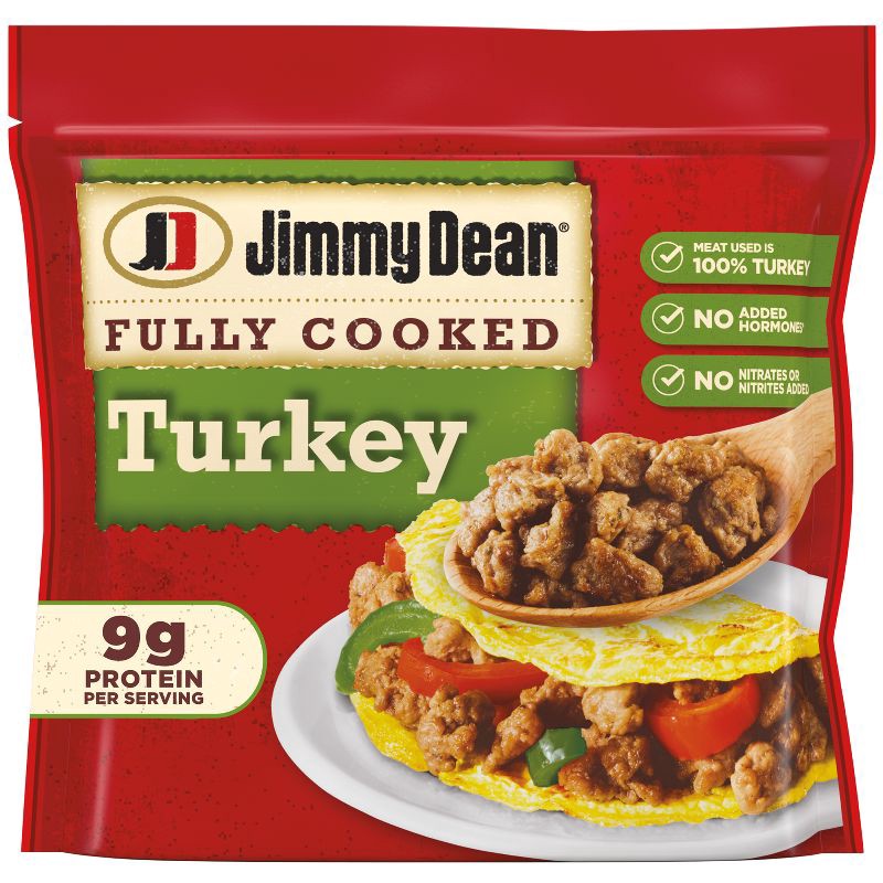 slide 1 of 6, Jimmy Dean Fully Cooked Turkey Sausage Crumbles - 9.6oz, 9.6 oz