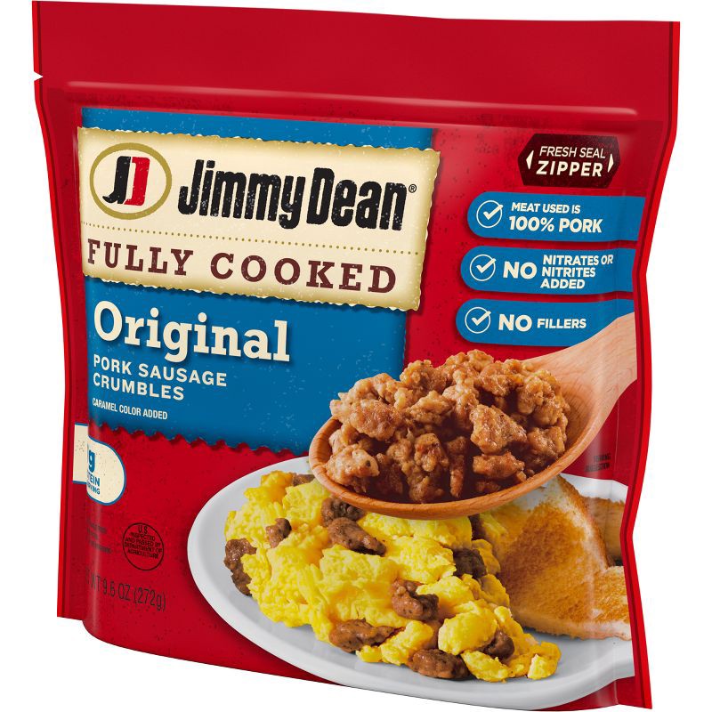 slide 5 of 6, Jimmy Dean Fully Cooked Original Pork Sausage Crumbles - 9.6oz, 9.6 oz