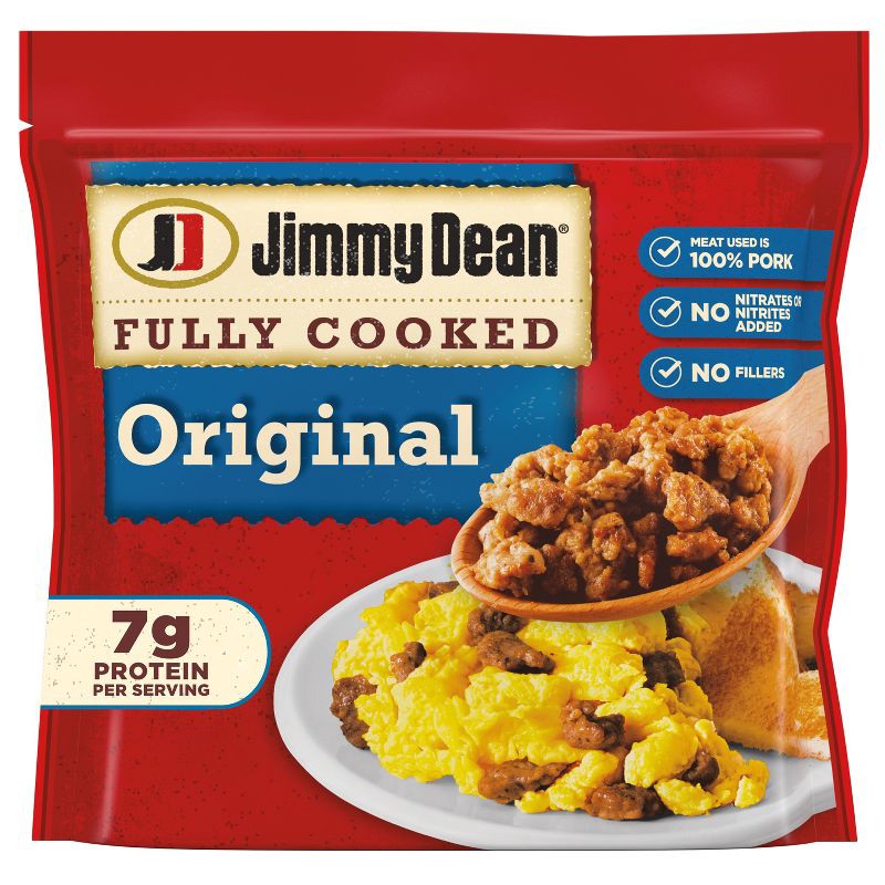 slide 1 of 6, Jimmy Dean Fully Cooked Original Pork Sausage Crumbles - 9.6oz, 9.6 oz