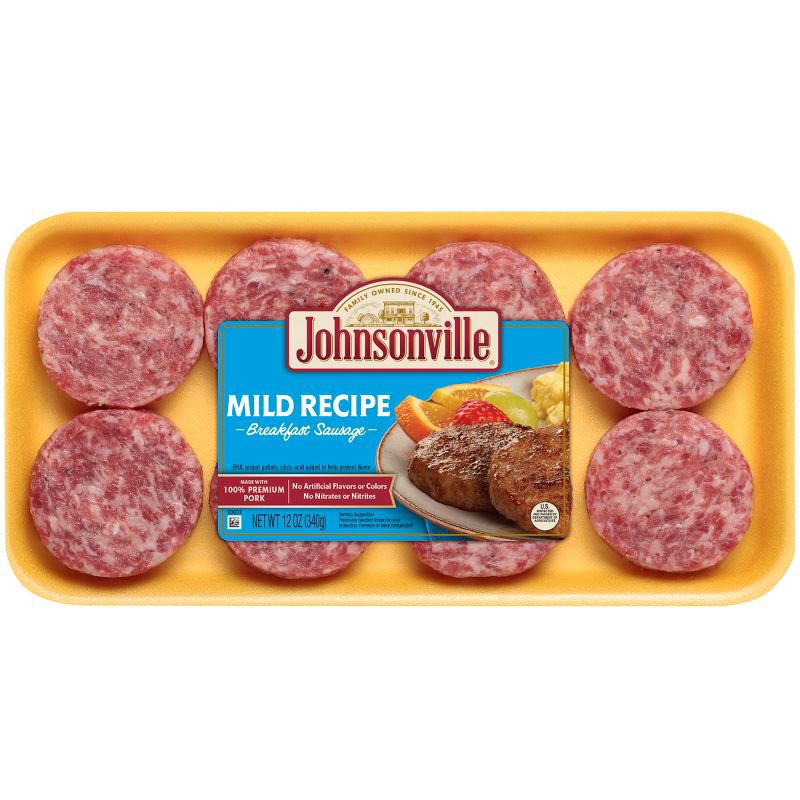slide 1 of 8, Johnsonville Original Recipe Breakfast Sausage Patties - 12oz, 12 oz