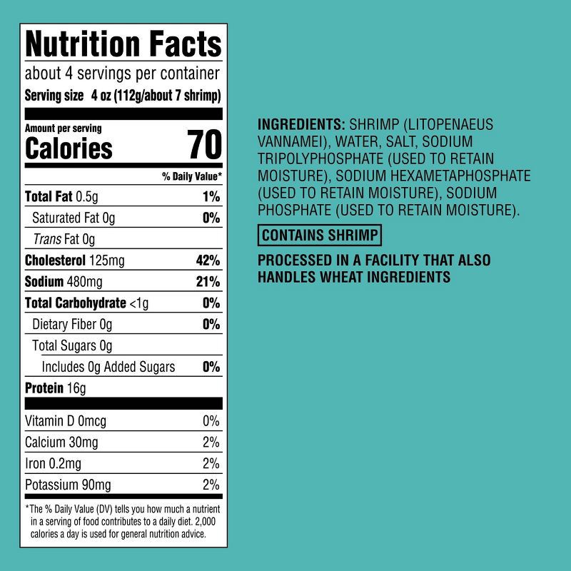 slide 4 of 4, Jumbo Tail On Peeled & Deveined Raw Shrimp - Frozen - 26-30ct per lb/16oz - Good & Gather™, 26 ct; 30 ct, 16 oz