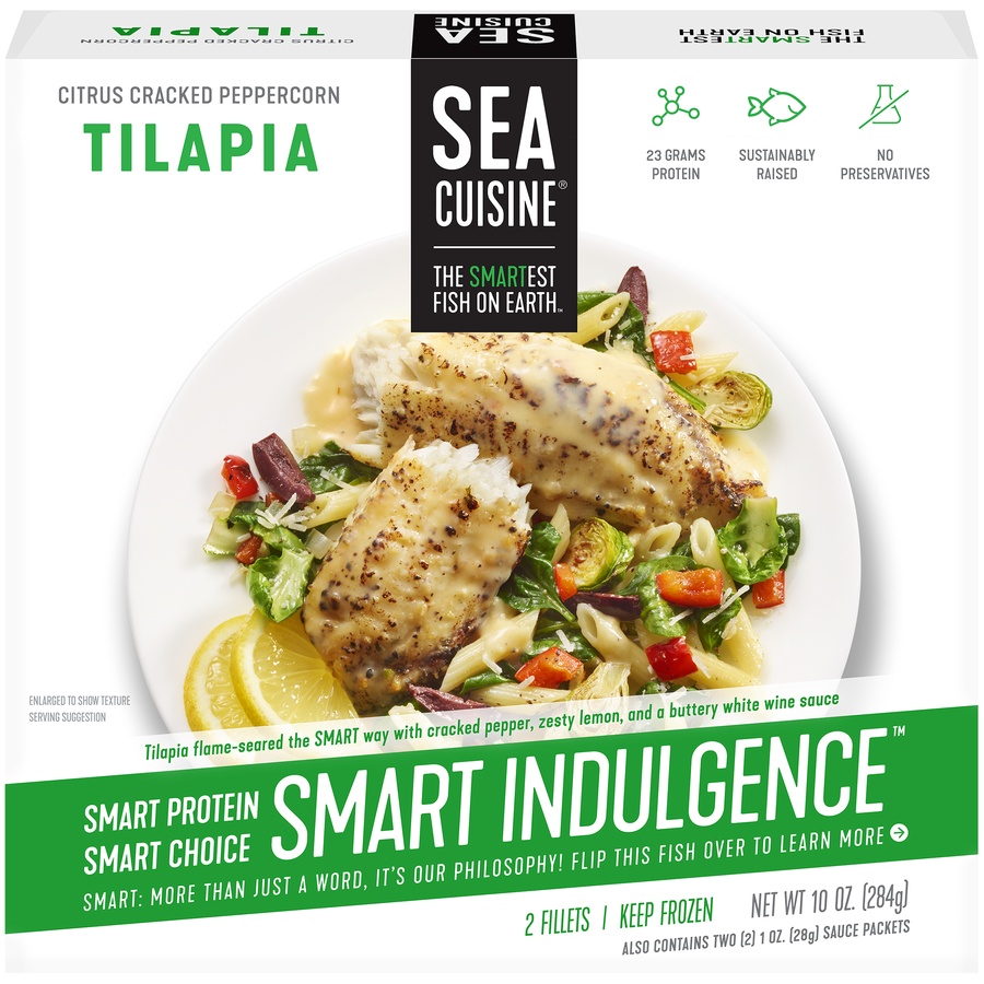 slide 1 of 9, Sea Cuisine Cracked Peppercorn Tilapia, 10 oz