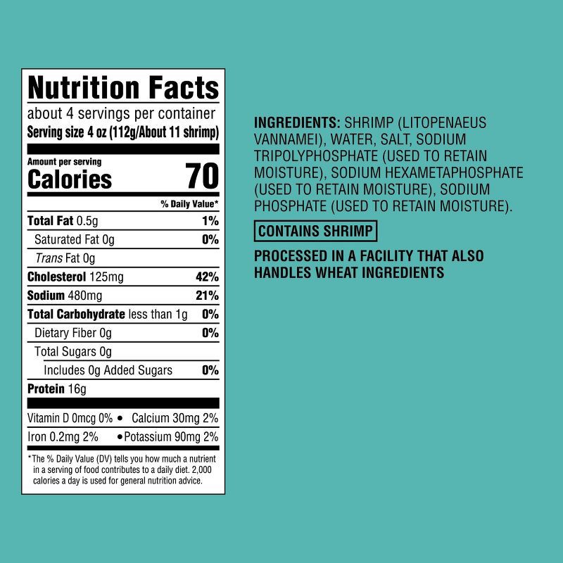 slide 6 of 6, Large Tail Off Peeled & Deveined Raw Shrimp - Frozen - 41-50ct per lb/16oz - Good & Gather™, 41 ct; 50 ct, 16 oz