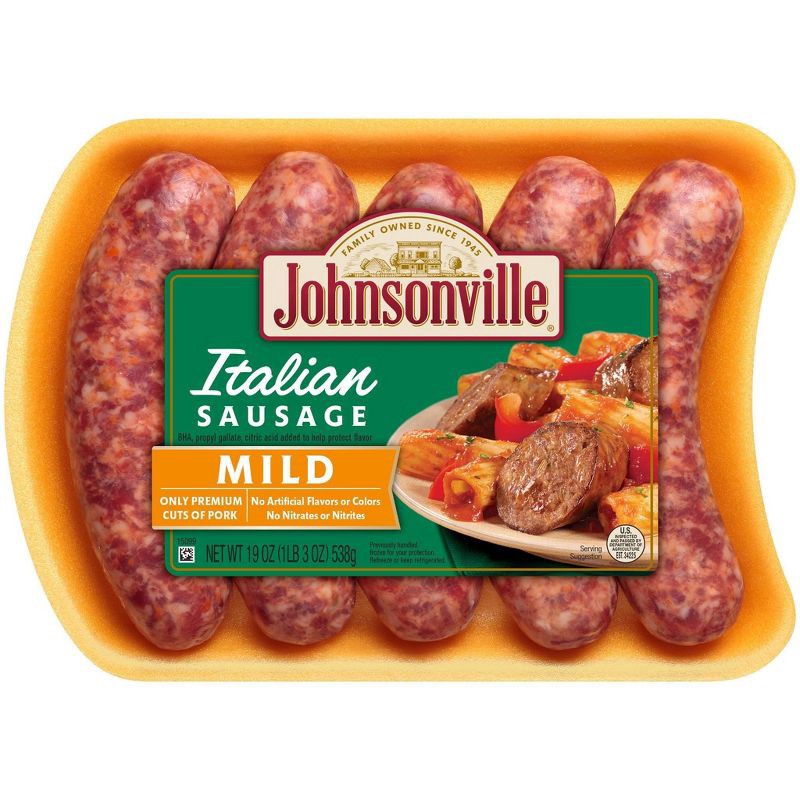 slide 1 of 4, Johnsonville Mild Italian Fresh Sausage Links - 19oz/5ct, 5 ct; 19 oz