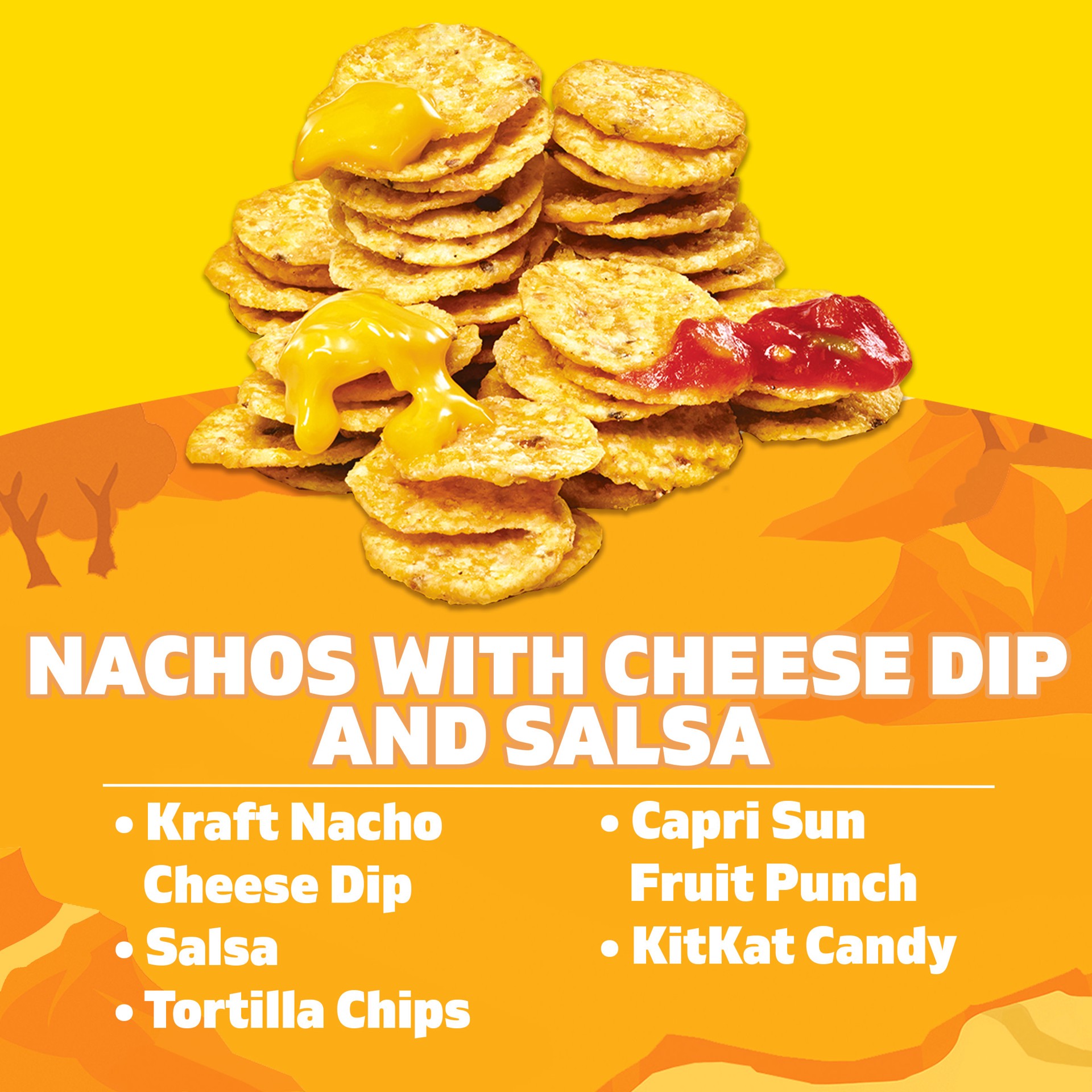 slide 4 of 5, Lunchables Nachos with Cheese Dip and Salsa with Kit Kat Candy and Capri Sun Fruit Punch Fun Pack, 10.7 oz Box, 10.7 oz