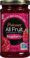 Polaner All Fruit Gluten Free Raspberry Spreadable Fruit, Raspberry Fruit Spread, 10 OZ