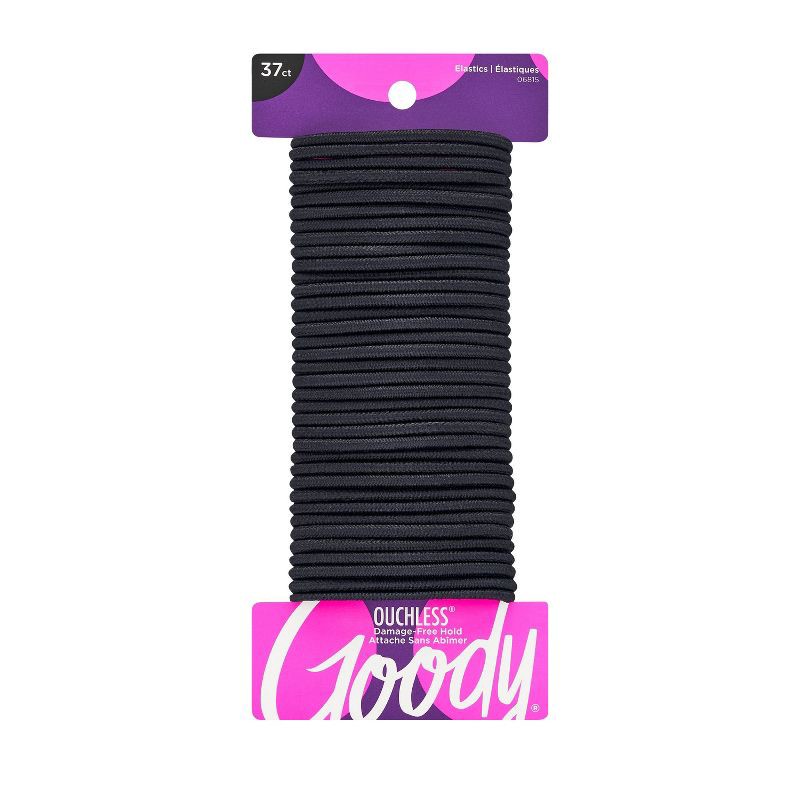 slide 1 of 5, Goody Ouchless Elastics - Black - 4mm - 37ct, 37 ct