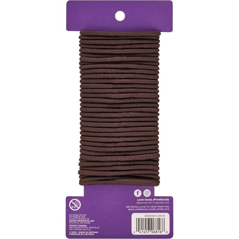 slide 2 of 3, Goody Ouchless Elastics - Brown - 37ct, 37 ct