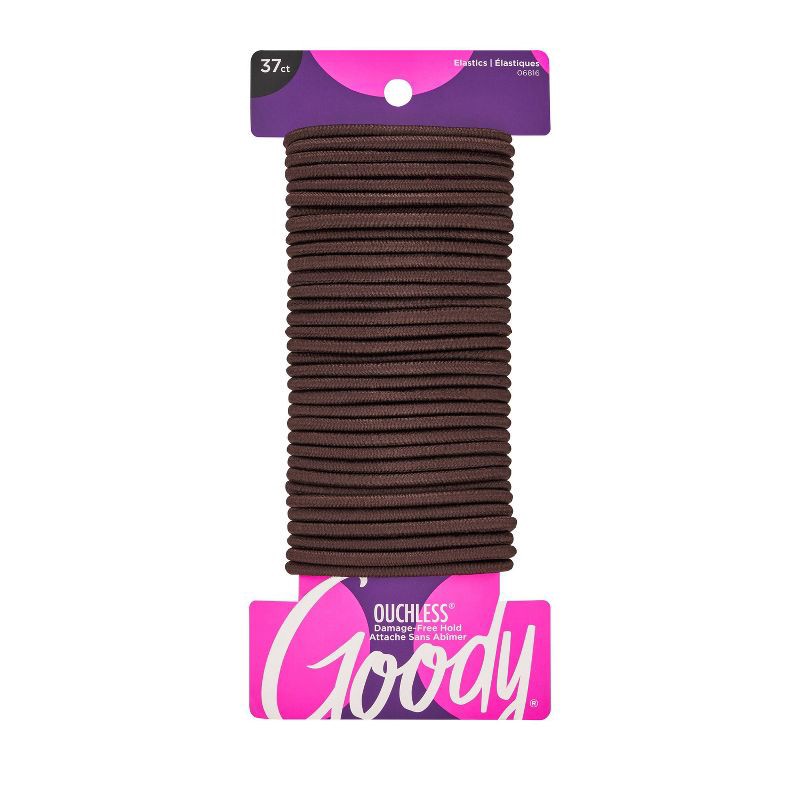 slide 1 of 3, Goody Ouchless Elastics - Brown - 37ct, 37 ct