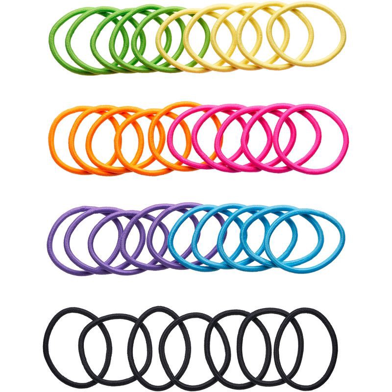 slide 3 of 4, Goody Ouchless Elastics - Neon - 37ct, 37 ct