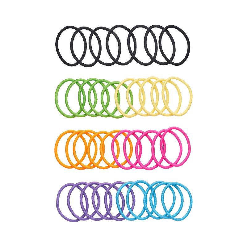 slide 4 of 4, Goody Ouchless Elastics - Neon - 37ct, 37 ct