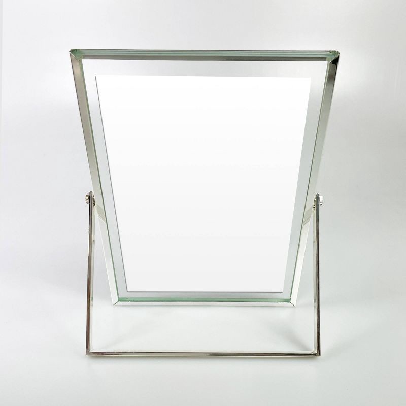 slide 5 of 6, 5" x 7" Addison Frame Silver - Threshold™: Sleek Metal, Glass, Easel Back, Tabletop Display, 1 ct