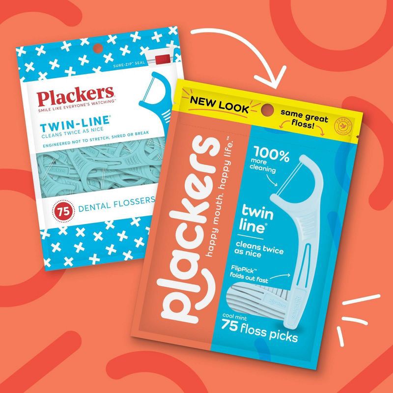 slide 4 of 6, Plackers Twin-Line Flosser - 160ct, 160 ct