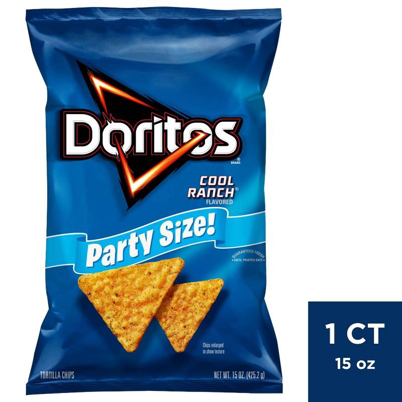 slide 1 of 4, Doritos Cool Ranch Flavor Party Size Tortilla Chips - 14.5oz, 14.5 oz