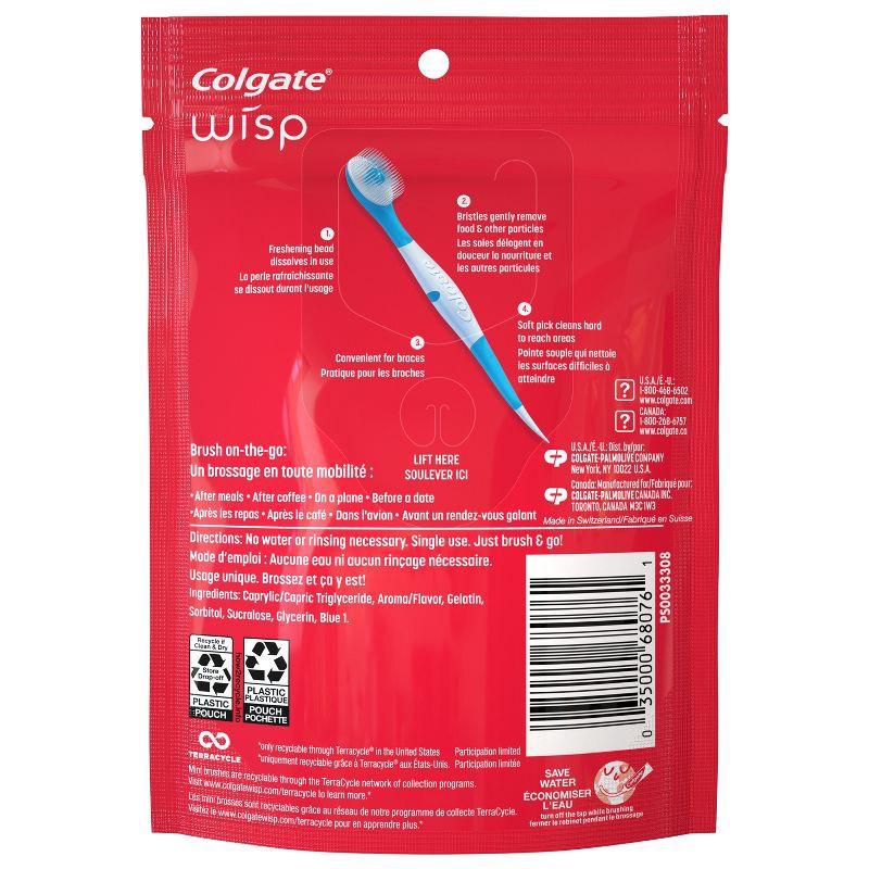 slide 2 of 7, Colgate Max Fresh Wisp Disposable Travel Toothbrushes - Mini - Peppermint - 24ct, 24 ct