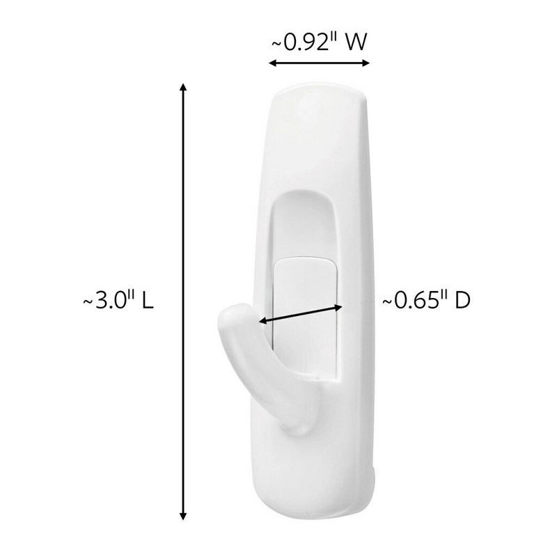 slide 3 of 11, Command Damage-Free Hanging Medium Utility Hooks with Adhesive Strips, 1 ct