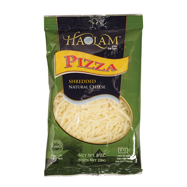 slide 1 of 1, Haolam Shredded Natural Cheese Pizza, 8 oz