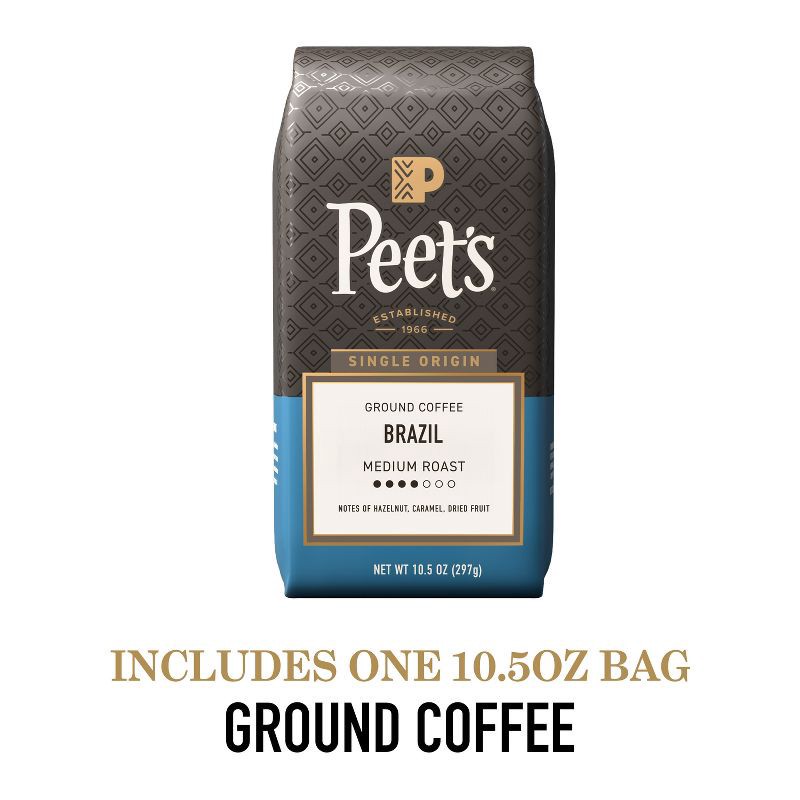 slide 2 of 11, Peet's Coffee Peet's Brazil Single Origin Medium Roast Ground Coffee 10.5oz, 10.5 oz