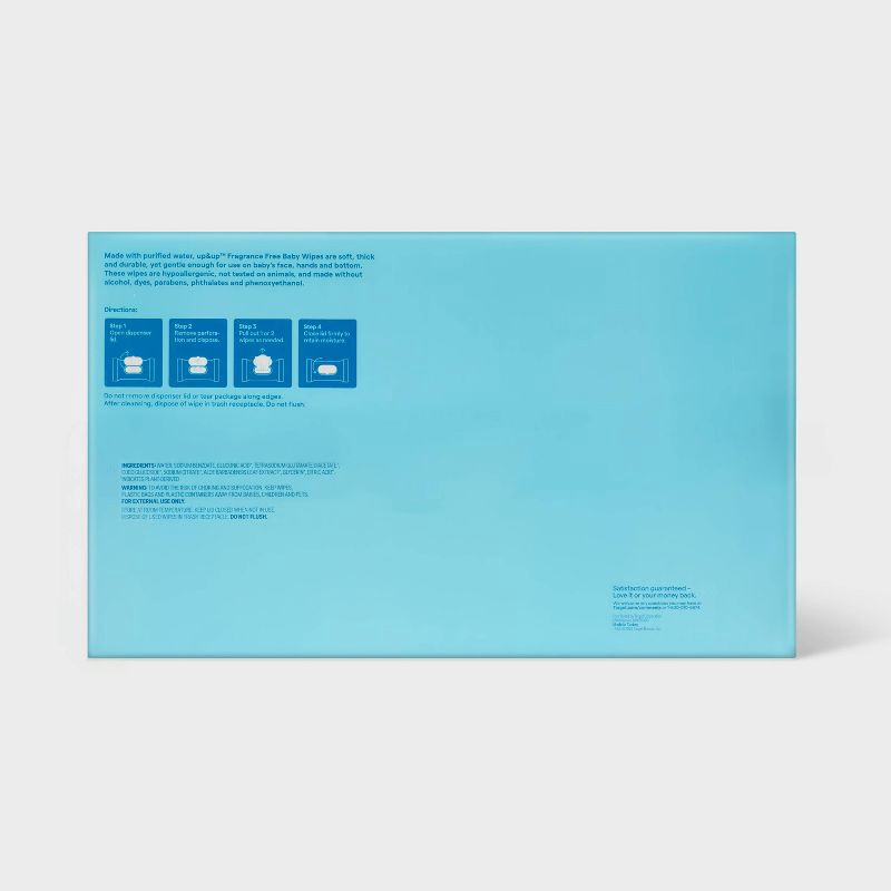 slide 5 of 7, Fragrance Free Baby Wipes Refill Pack - 800ct - up&up™, 800 ct
