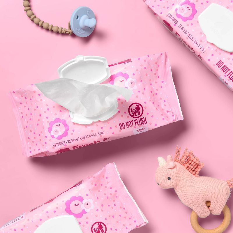 slide 2 of 8, Fresh & Clean Scented Baby Wipes - 8pk/800ct Total - up&up™, 8 ct, 800 ct