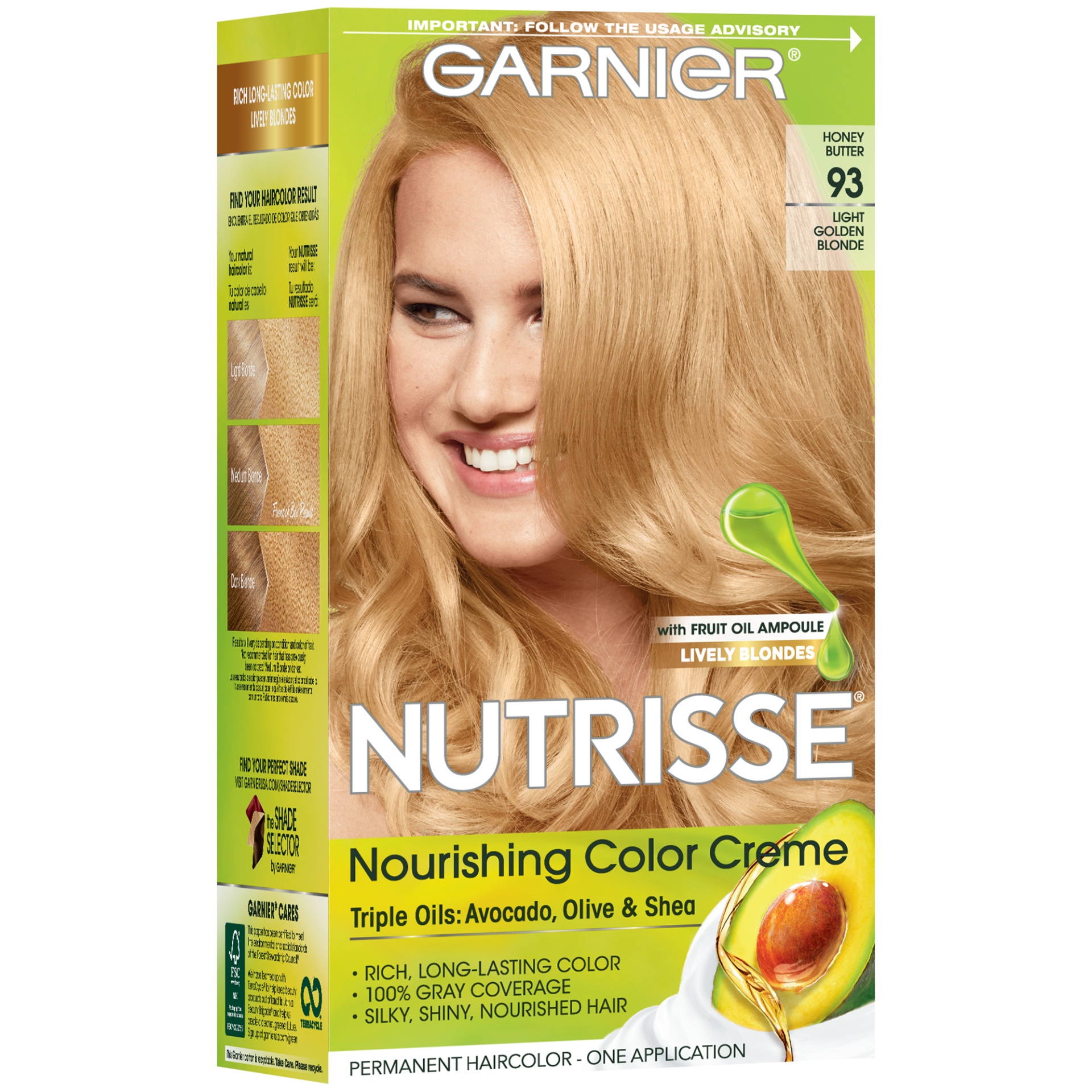 slide 4 of 8, Garnier Hair Color 93 Lt Golden, 1 ct