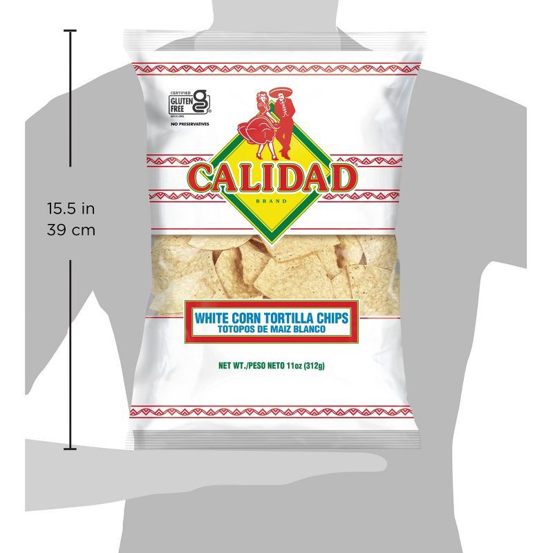 slide 4 of 4, Calidad White Corn Tortilla Chips -11oz, 11 oz