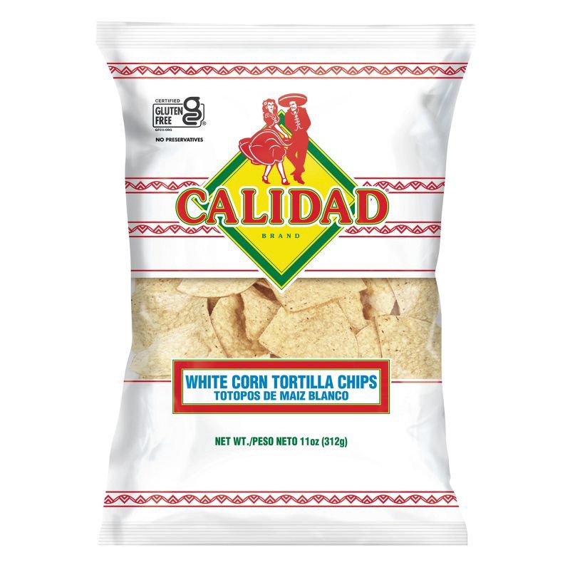 slide 1 of 4, Calidad White Corn Tortilla Chips - 11oz, 11 oz