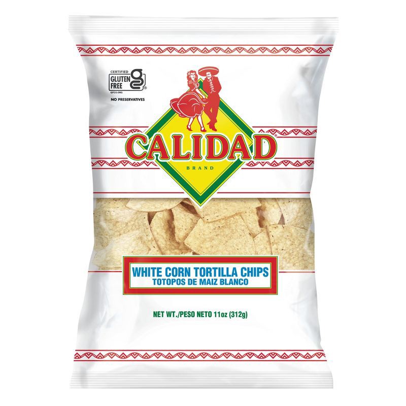 slide 1 of 4, Calidad White Corn Tortilla Chips -11oz, 11 oz