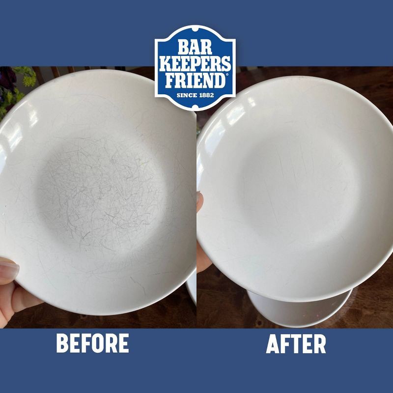 slide 9 of 10, Bar Keepers Friend Non Bleach Soft Cleanser, Multipurpose Household Cleanser & Polish for Kitchen, Bath, Cookware & Outdoors - 26oz, 26 oz