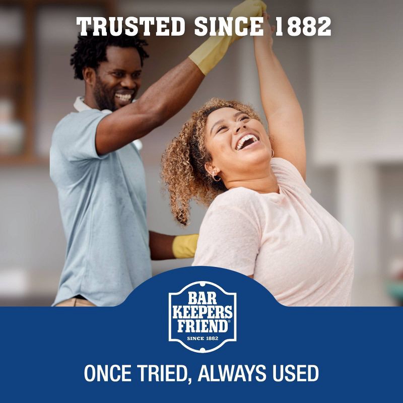 slide 10 of 10, Bar Keepers Friend Non Bleach Soft Cleanser, Multipurpose Household Cleanser & Polish for Kitchen, Bath, Cookware & Outdoors - 26oz, 26 oz