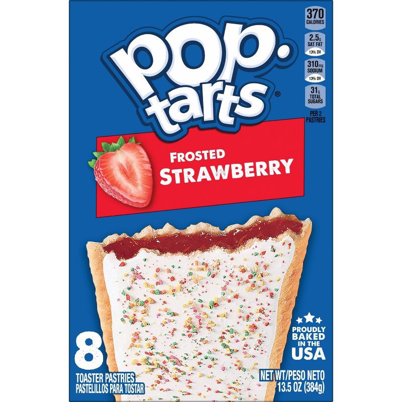slide 10 of 12, Pop-Tarts Frosted Strawberry Pastries - 8ct/13.5oz, 8 ct; 13.5 oz