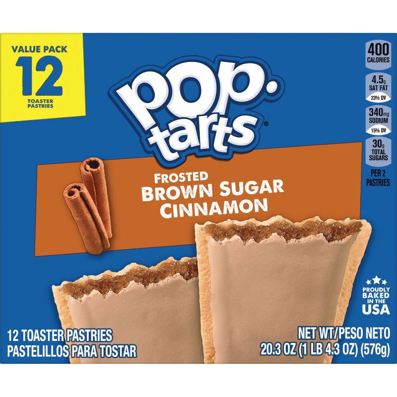 slide 4 of 8, Kellogg's Pop-Tarts Frosted Brown Sugar Cinnamon Pastries - 12ct/20.31oz, 12 ct, 20.31 oz