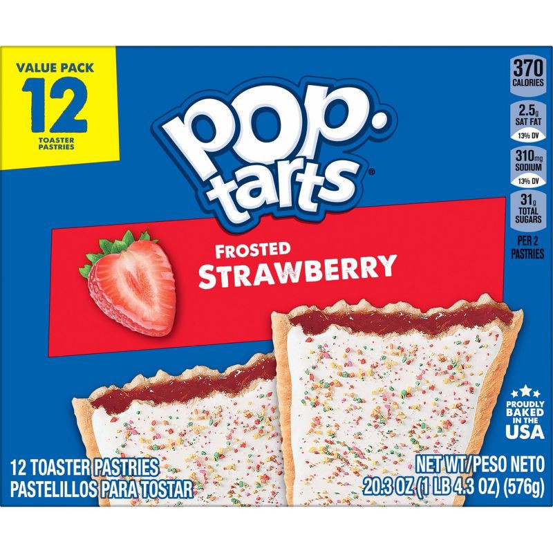 slide 9 of 10, Pop-Tarts Frosted Strawberry Pastries - 12ct/20.3oz, 12 ct; 20.3 oz