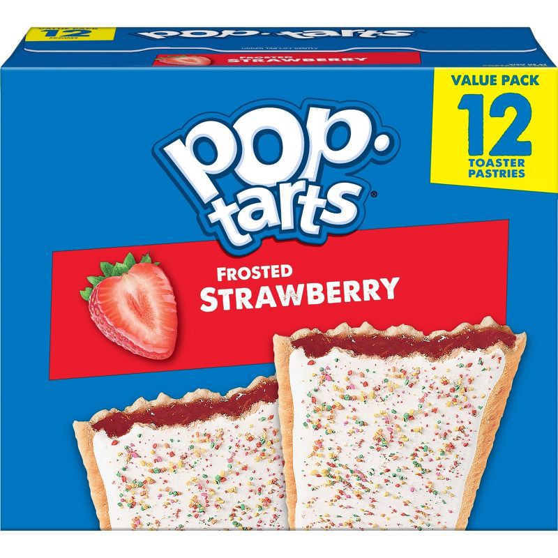slide 1 of 10, Pop-Tarts Frosted Strawberry Pastries - 12ct/20.3oz, 12 ct; 20.3 oz