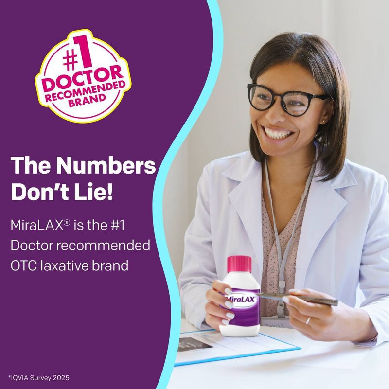 slide 2 of 8, Miralax Gentle Constipation Relief 45 Doses without Harsh Side Effects Osmotic Laxative Powder - 26.9oz, 26.9 oz