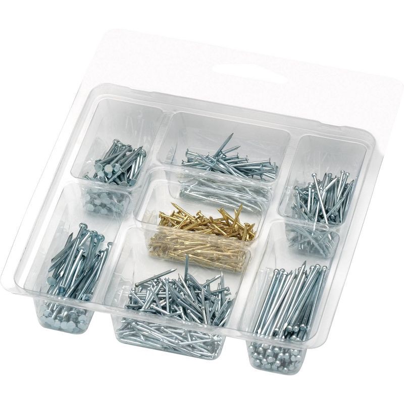 slide 1 of 6, Liberty 485pc Utility Nail/Brads Assortment Hardware Fastener Sets, 485 ct