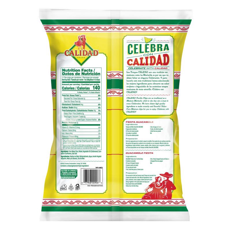 slide 2 of 4, Calidad Yellow Corn Tortilla Chips - 11oz, 11 oz