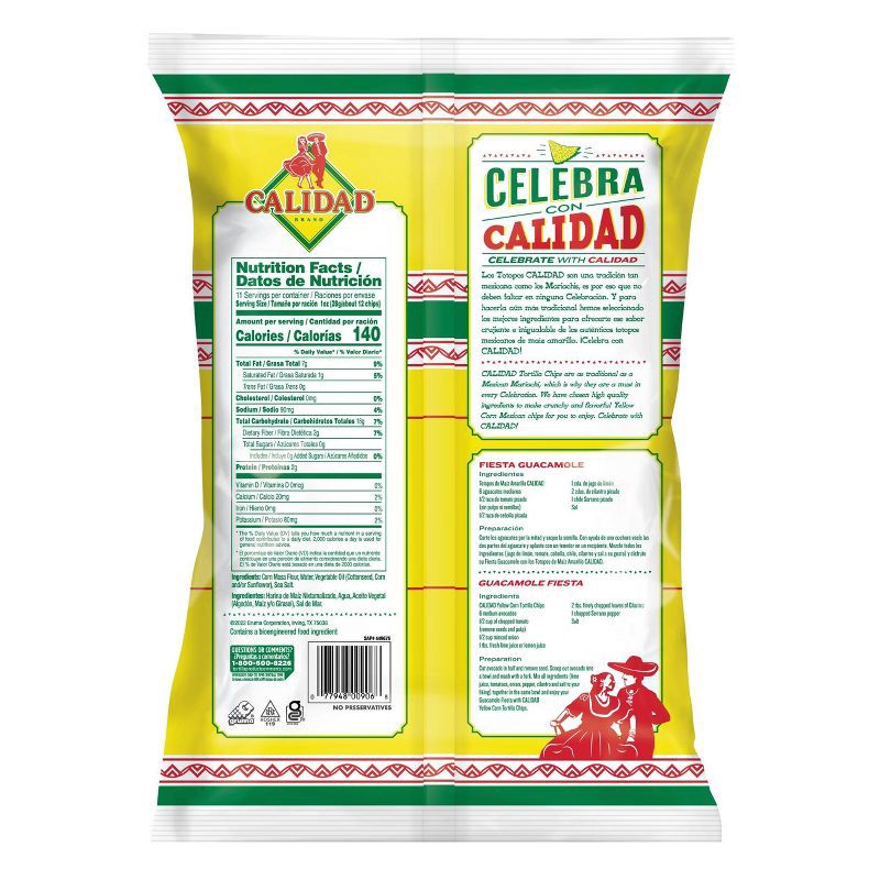 slide 2 of 3, Calidad Yellow Corn Tortilla Chips - 11oz, 11 oz