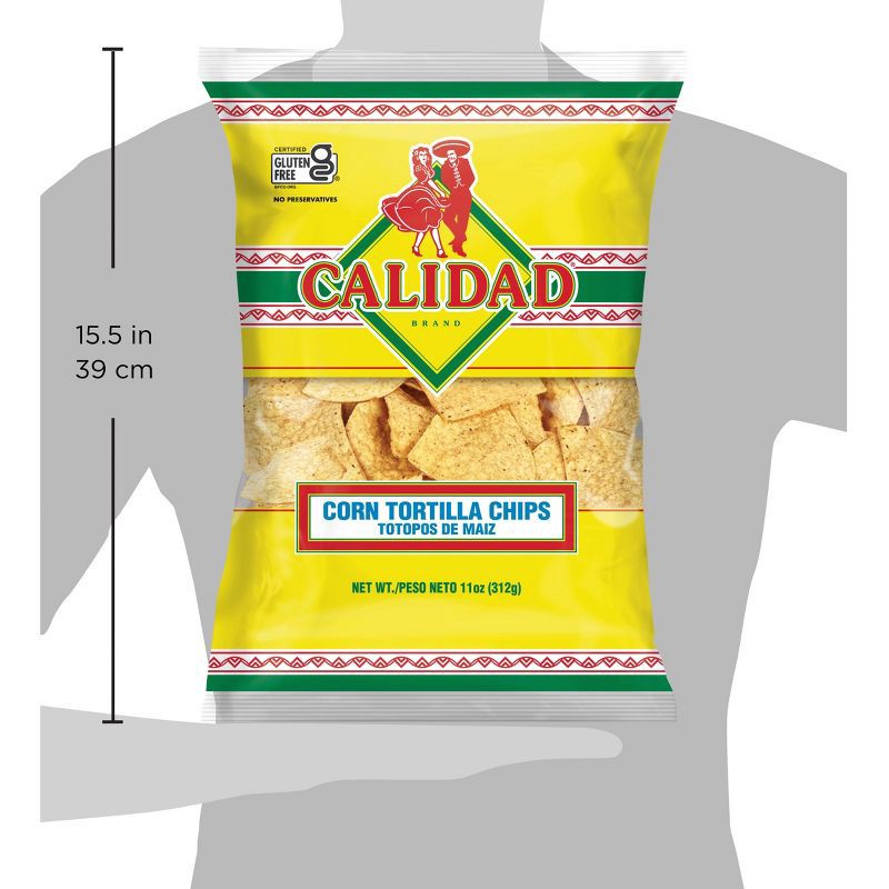 slide 3 of 3, Calidad Yellow Corn Tortilla Chips - 11oz, 11 oz