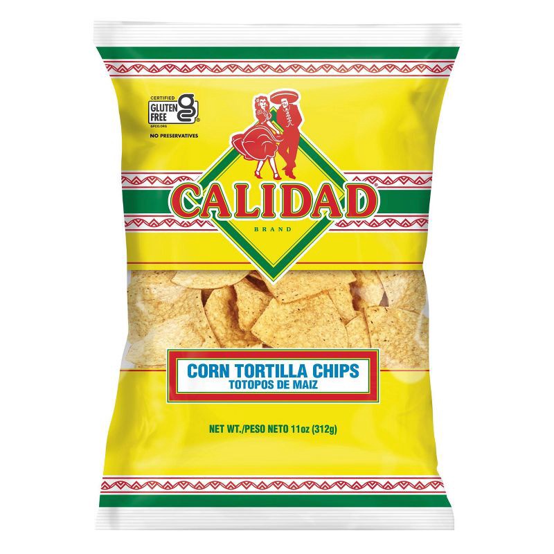 slide 1 of 3, Calidad Yellow Corn Tortilla Chips - 11oz, 11 oz