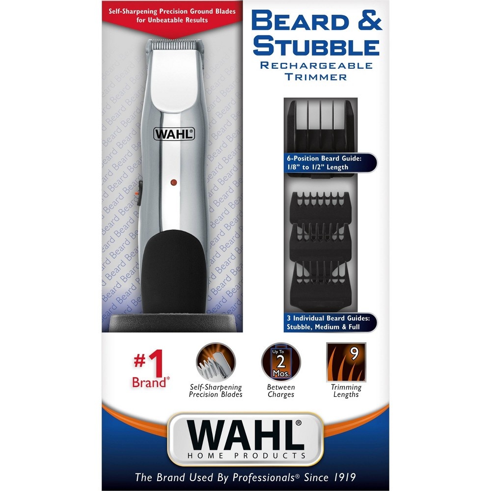 slide 3 of 4, Wahl Beard & Stubble Rechargeable Men's Beard & Facial Trimmer with Soft Touch Grip - 9916-4301, 1 ct